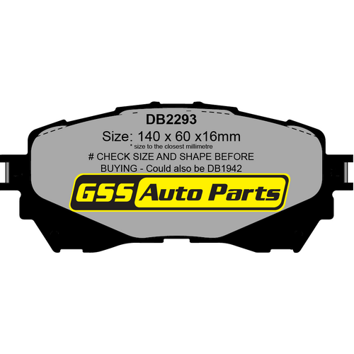 DBA Front Street Series Brake Pads DB2293SS DB2293 thumbnail