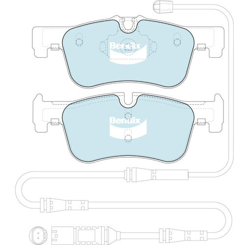 Bendix Front EURO+ Series Brake Pads DB2332-EURO+ thumbnail