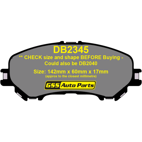 Front Ultra 4wd Brake Pads DB2345F DB2345 thumbnail