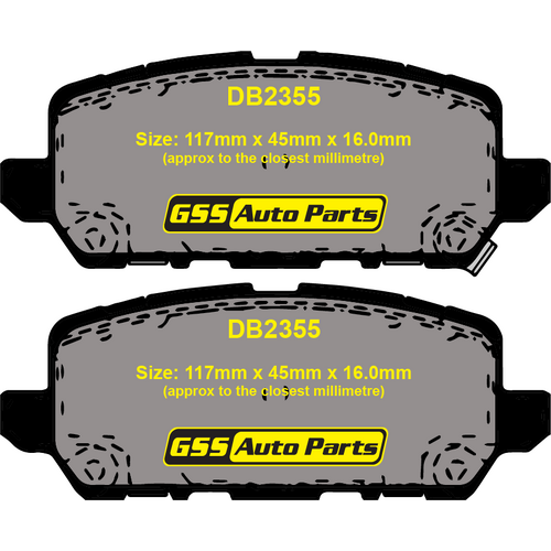 Bendix Rear 4WD/SUV Series Brake Pads DB2355-4WD thumbnail