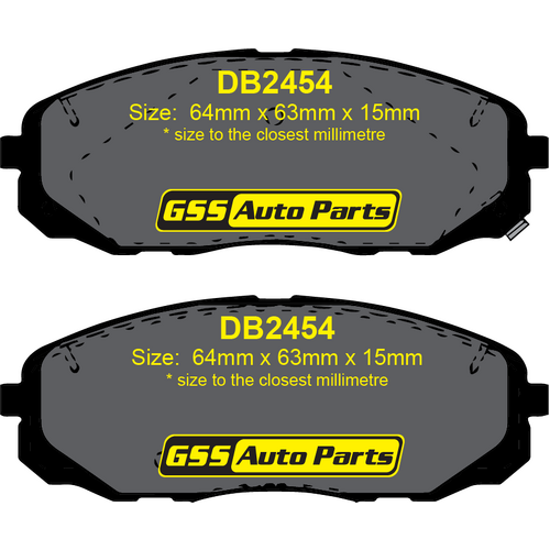Bendix Front Heavy Duty Brake Pads DB2454HD thumbnail