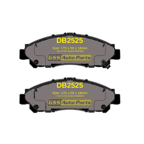 Bendix Front Heavy Duty Brake Pads DB2525HD thumbnail