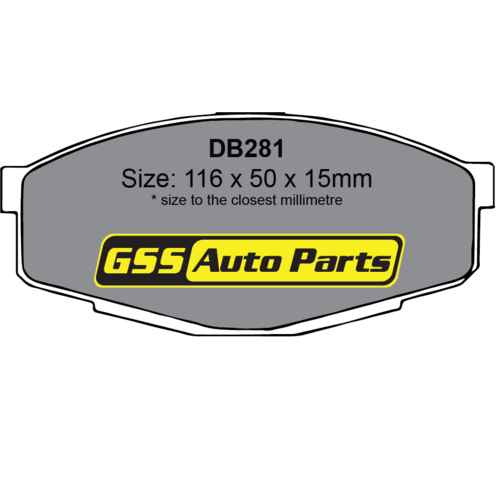 Ultima Front Disc Brake Pads DB281K DB281 thumbnail