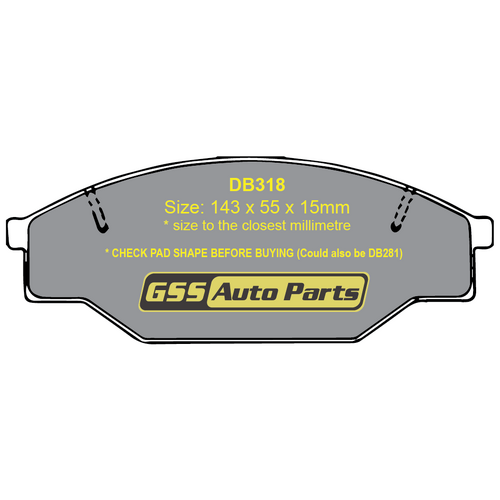DBA Front Street Series Brake Pads DB318SS DB318 thumbnail
