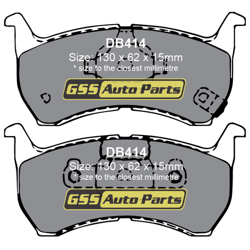 Budget Front Brake Disc Pads DB414 thumbnail