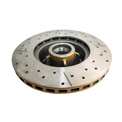 DBA Front Street Series Gold Cross Drilled & Slotted Brake Rotor (1) DBA017X RDA17 thumbnail