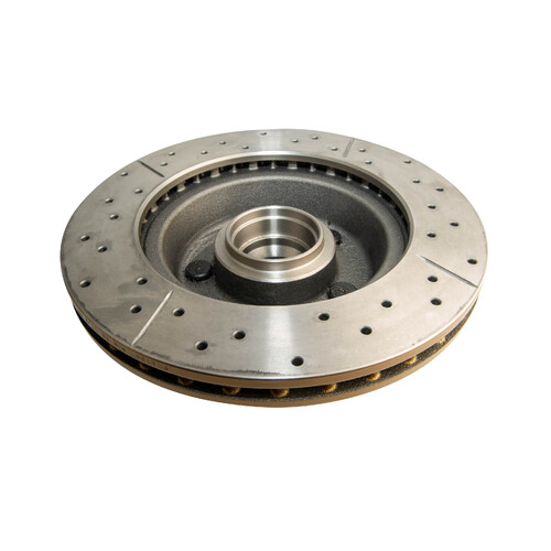 DBA Street Series Gold Cross Drilled & Slotted Brake Rotor (1) DBA106HX thumbnail