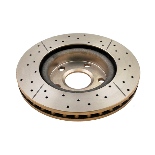 DBA Front Street Series Gold Cross Drilled & Slotted Brake Rotor (1) DBA2026X thumbnail