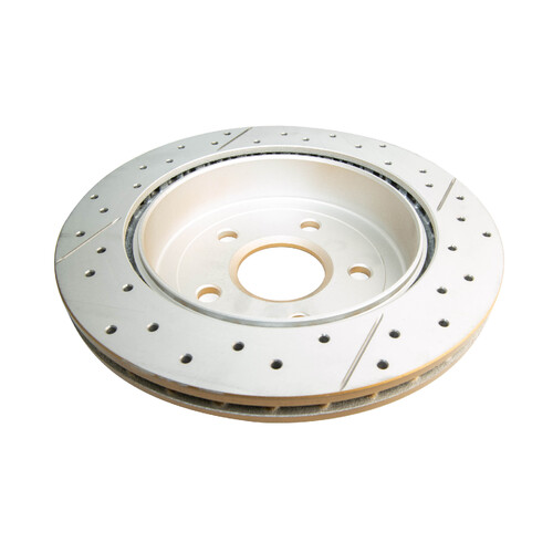 DBA Street Series Gold Cross Drilled & Slotted Brake Rotor (1) DBA2027X thumbnail