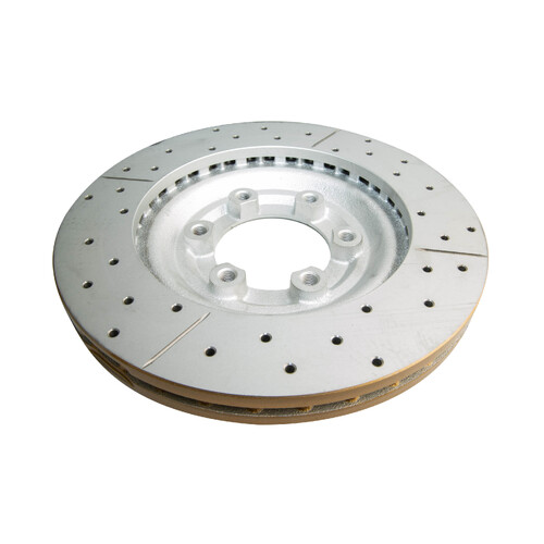DBA Street Series Gold Cross Drilled & Slotted Brake Rotor (1) DBA2060X thumbnail