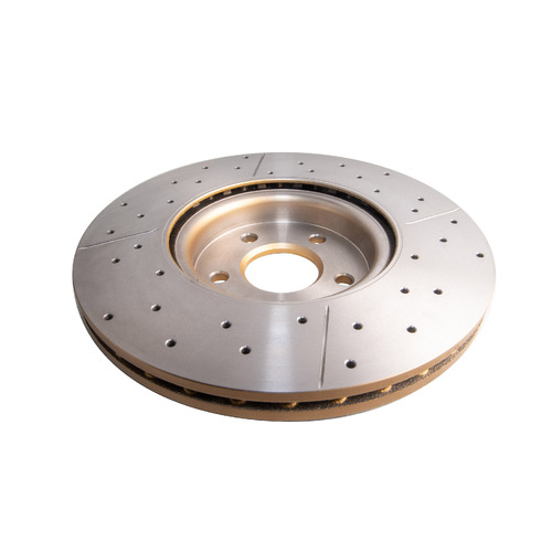 DBA Street Series Gold Cross Drilled & Slotted Brake Rotor (1) DBA2120X thumbnail