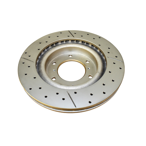 DBA Street Series Gold Cross Drilled & Slotted Brake Rotor (1) DBA2216X thumbnail