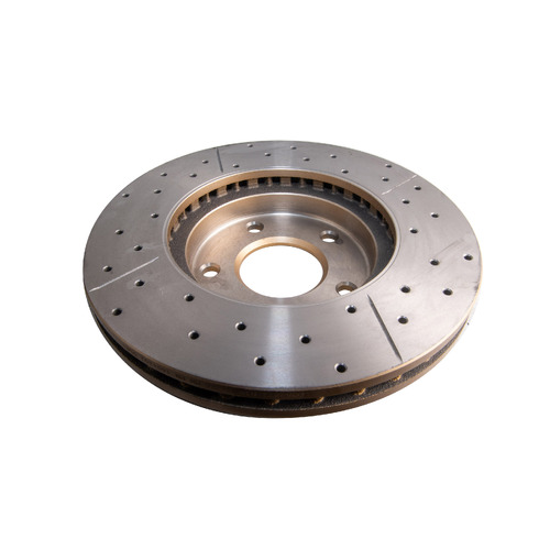 DBA Street Series Gold Cross Drilled & Slotted Brake Rotor (1) DBA2327X thumbnail