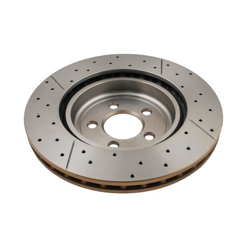 DBA Street Series Gold Cross Drilled & Slotted Brake Rotor (1) DBA2438X thumbnail