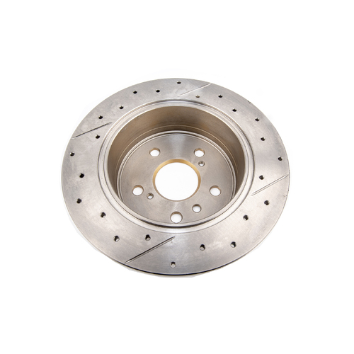 DBA Rear Street Series Gold Cross Drilled & Slotted Brake Rotor (1) DBA2713X thumbnail