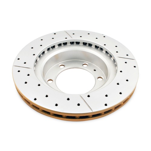 DBA Street Series Gold Cross Drilled & Slotted Brake Rotor (1) DBA2716X thumbnail