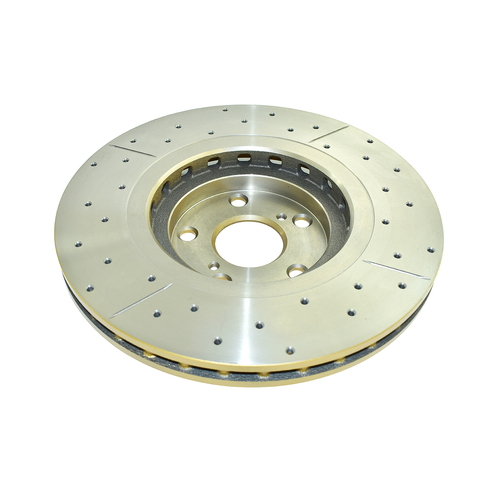 DBA Front Street Series Gold Cross Drilled & Slotted Brake Rotor (1) DBA2734X thumbnail