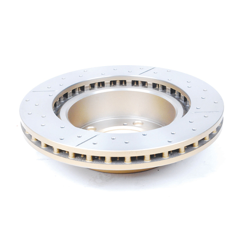 DBA Street Series Gold Cross Drilled & Slotted Brake Rotor (1) DBA2736X thumbnail