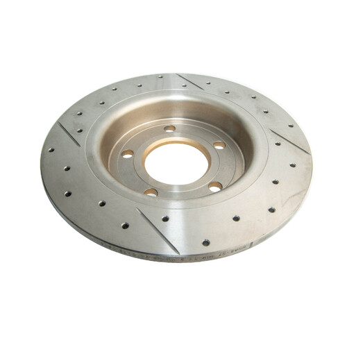 DBA Street Series Gold Cross Drilled & Slotted Brake Rotor (1) DBA2957X thumbnail