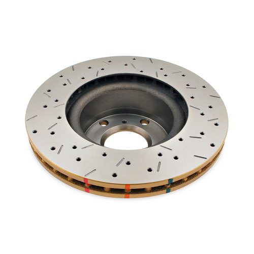 DBA 4000 Series Gold Cross Drilled & Slotted Brake Rotor (1) DBA4040XS thumbnail