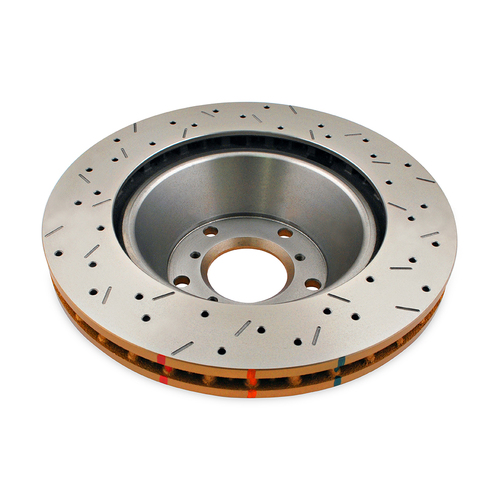DBA 4000 Series Gold Cross Drilled & Slotted Brake Rotor (1) DBA4048XS thumbnail
