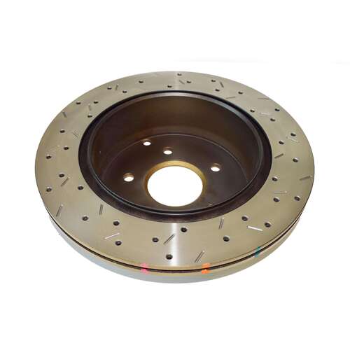 DBA 4000 Series Gold Cross Drilled & Slotted Brake Rotor (1) DBA4049XS thumbnail