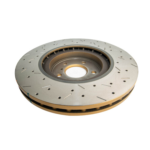 DBA 4000 Series Gold Cross Drilled & Slotted Brake Rotor (1) DBA42314XS thumbnail