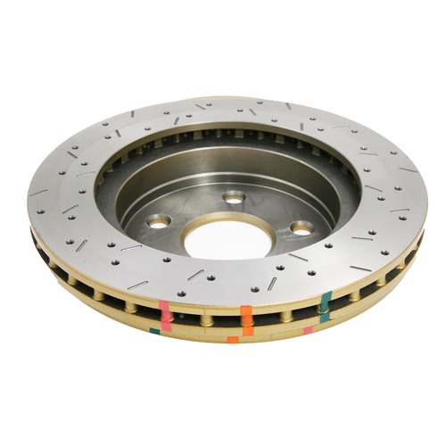 DBA 4000 Series Gold Cross Drilled & Slotted Brake Rotor (1) DBA42442XS thumbnail