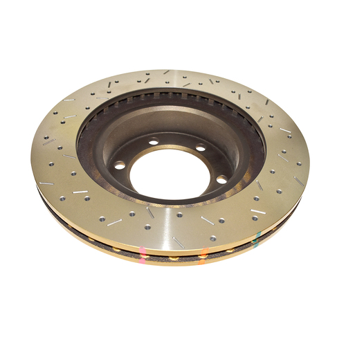 DBA 4000 Series Gold Cross Drilled & Slotted Brake Rotor (1) DBA42700XS thumbnail