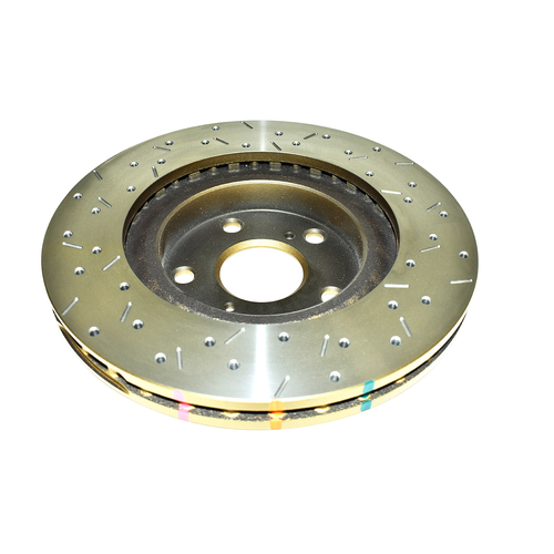 DBA 4000 Series Gold Cross Drilled & Slotted Brake Rotor (1) DBA42709XS thumbnail