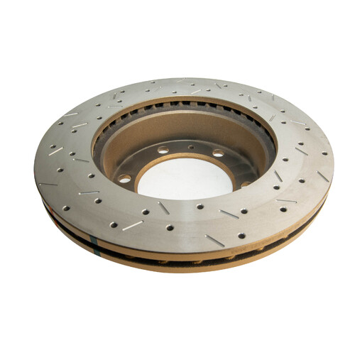 DBA 4000 Series Gold Cross Drilled & Slotted Brake Rotor (1) DBA42714XS thumbnail