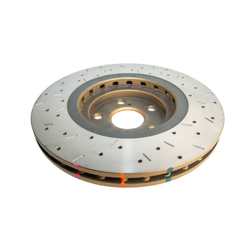 DBA Front 4000 Series Gold Cross Drilled & Slotted Brake Rotor (1) DBA42734XS thumbnail