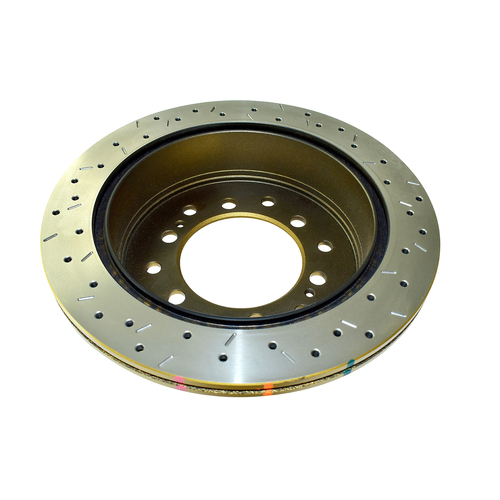 DBA 4000 Series Gold Cross Drilled & Slotted Brake Rotor (1) DBA42737XS thumbnail