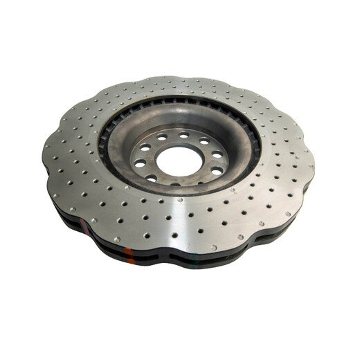 DBA 4000 Series Wave Style Cross Drilled & Dimpled Brake Rotor (1) DBA42808WXD thumbnail
