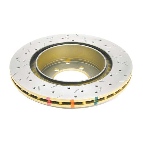 DBA 4000 Series Gold Cross Drilled & Slotted Brake Rotor (1) DBA4419XS thumbnail
