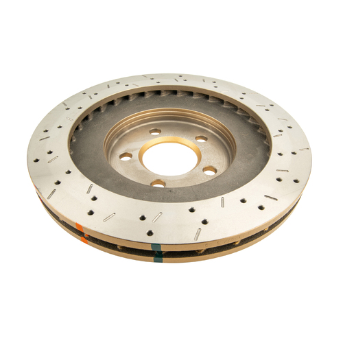 DBA 4000 Series Gold Cross Drilled & Slotted Brake Rotor (1) DBA4506XS thumbnail
