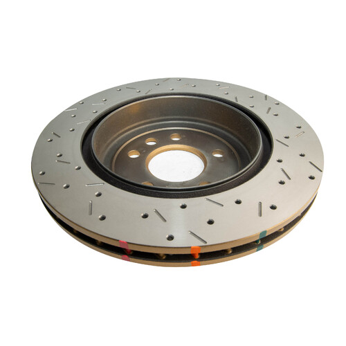 DBA 4000 Series Gold Cross Drilled & Slotted Brake Rotor (1) DBA4507BXS thumbnail