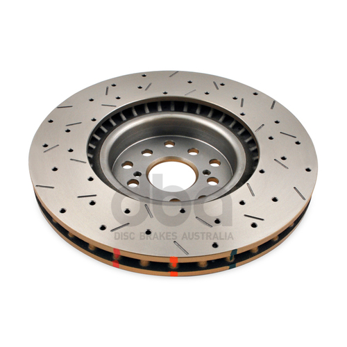 DBA 4000 Series Gold Cross Drilled & Slotted Brake Rotor (1) DBA4654XS-10 thumbnail