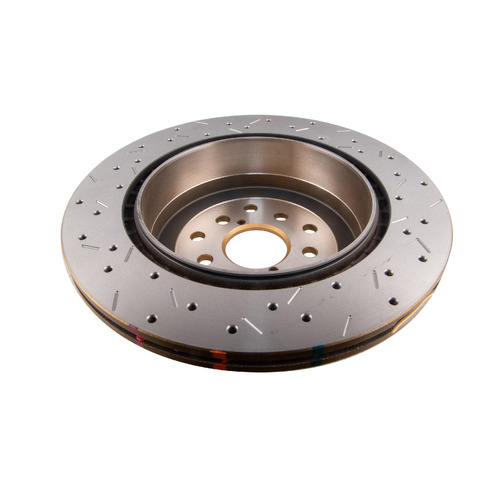 DBA 4000 Series Gold Cross Drilled & Slotted Brake Rotor (1) DBA4655XS-10 thumbnail