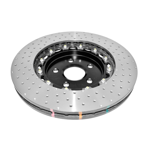 DBA 5000 Series Cross Drilled & Dimpled Fully Assembled 2-piece Black Hat Brake Rotor (1) DBA52030BLKXD thumbnail