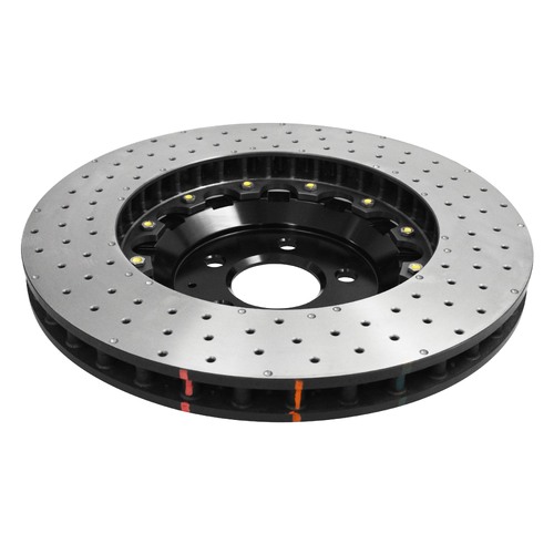 DBA 5000 Series Cross Drilled & Dimpled Fully Assembled 2-piece Black Hat Brake Rotor (1) DBA52166BLKXD thumbnail