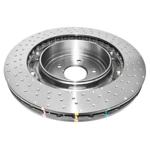 DBA 5000 Series Cross Drilled & Dimpled Fully Assembled 2-piece Black Hat Brake Rotor (1) DBA52321BLKXD thumbnail