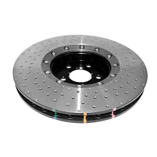DBA 5000 Series Cross Drilled & Dimpled Fully Assembled 2-piece Black Hat Brake Rotor (1) DBA52774BLKXD thumbnail