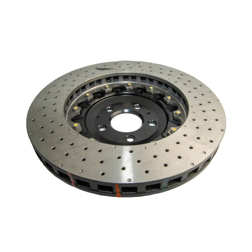 DBA 5000 Series Cross Drilled & Dimpled Fully Assembled 2-piece Black Hat Brake Rotor (1) DBA52778BLKXD thumbnail