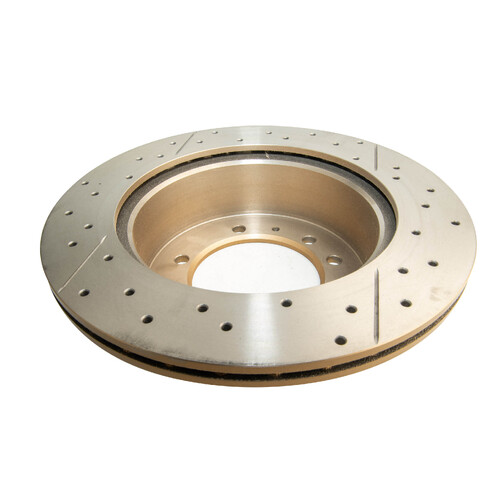DBA Rear Street Series Gold Cross Drilled & Slotted Brake Rotor (1) DBA622X thumbnail