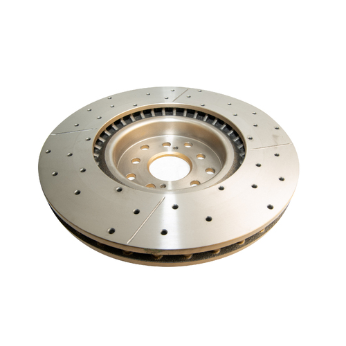 DBA Street Series Gold Cross Drilled & Slotted Brake Rotor (1) DBA654X-10 thumbnail