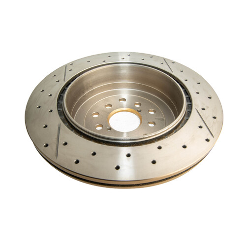 DBA Street Series Gold Cross Drilled & Slotted Brake Rotor (1) DBA655X-10 thumbnail