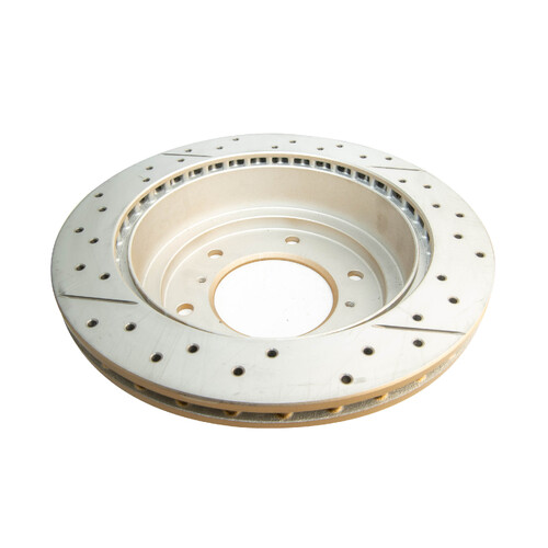 DBA Street Series Gold Cross Drilled & Slotted Brake Rotor (1) DBA661X thumbnail