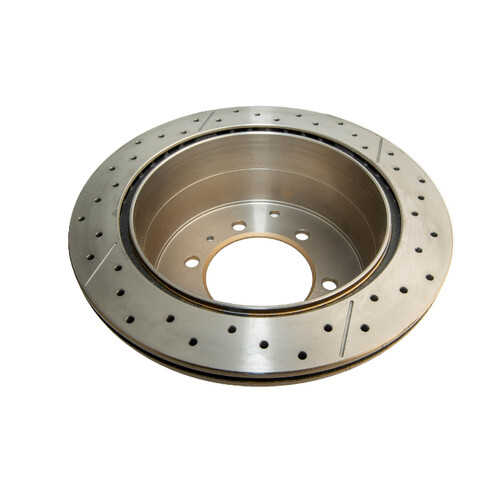 DBA Street Series Gold Cross Drilled & Slotted Brake Rotor (1) DBA785X thumbnail