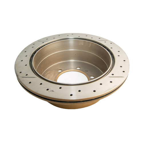 DBA Street Series Gold Cross Drilled & Slotted Brake Rotor (1) DBA786X thumbnail